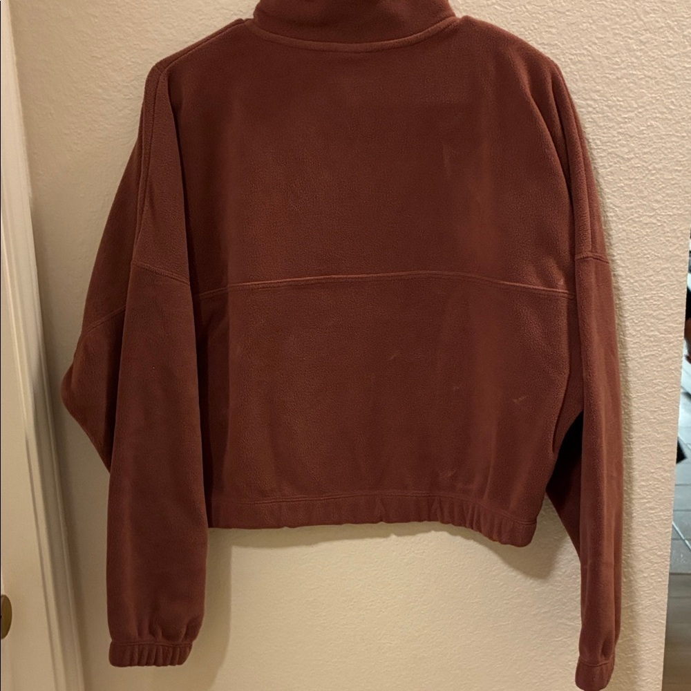 Nike Women's Chocolate Brown Zip-Up Sweatshirt - Picture 5 of 6
